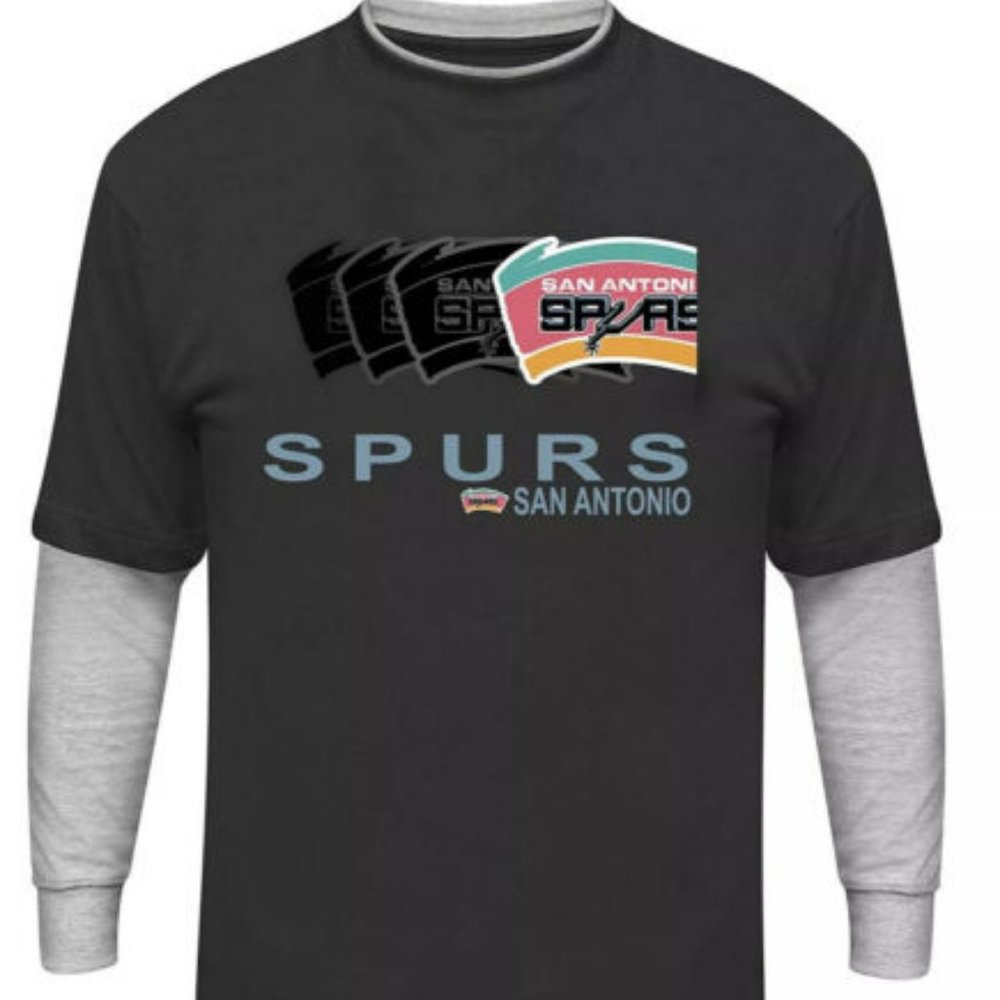 San Antonio Spurs Boys Long Sleeve 2Fer Shirt
